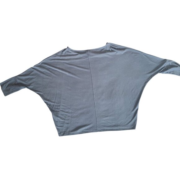 Chicos Women's Size L Blue Dolman Sleeve V-Neck Top Modal Poly Blend Size 2 - Picture 2 of 8